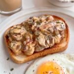 Creamy Bacon and Mushroom on Toast