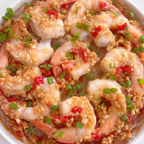 Steamed Garlic Shrimp with Vermicelli