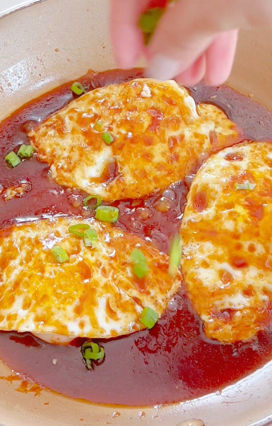 Sweet and Sour Fried Eggs