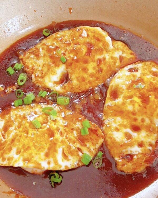 Sweet and Sour Fried Eggs
