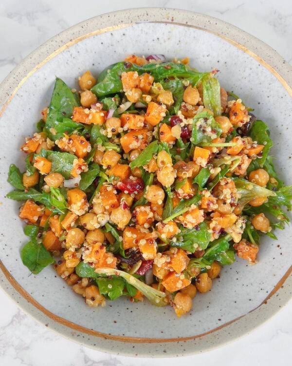 Oven Roasted Sweet Potato & Chickpea Salad