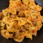 Caramelized Onions & Italian Sausage Pasta