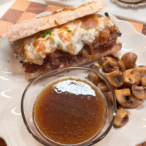 French Dip with Caramelized Onions