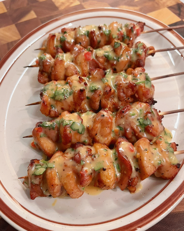 Thai Chicken Skewers with Sweet Chili Sauce