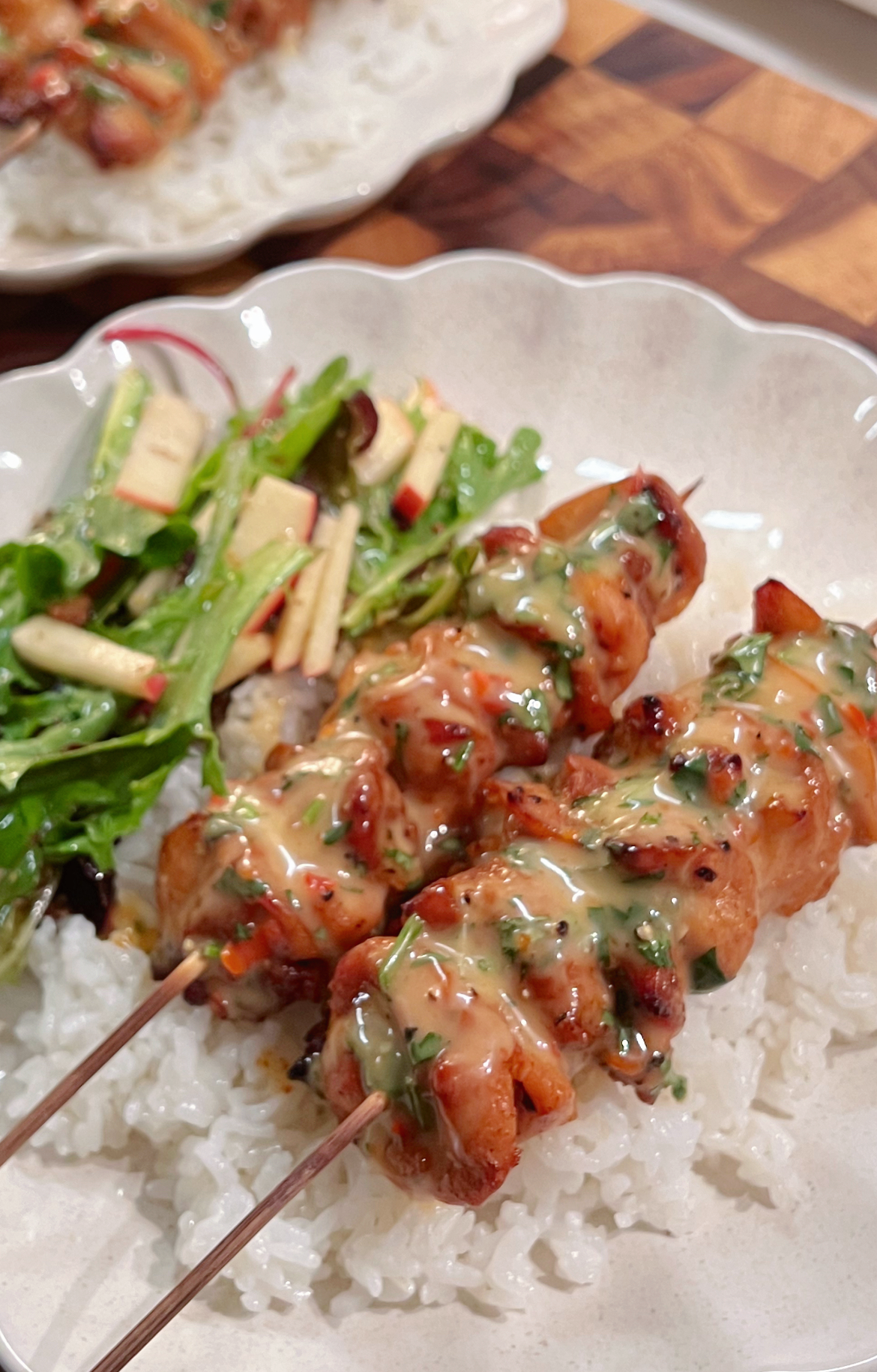 Thai Chicken Skewers with Sweet Chili Sauce