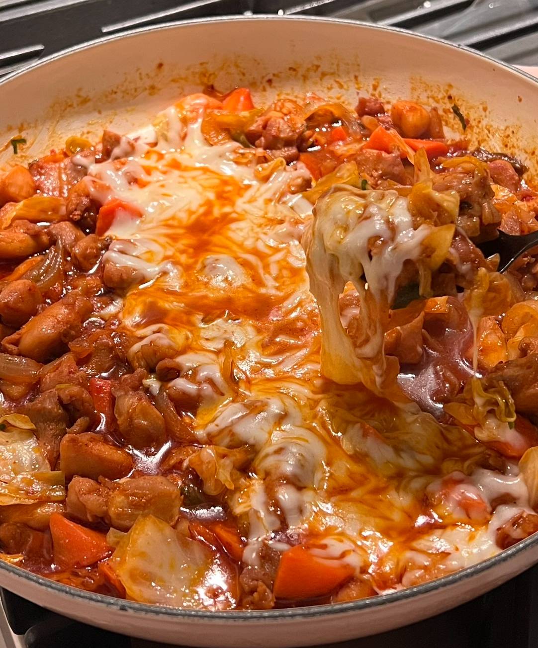 One-Pan Cheesy Korean Chicken 