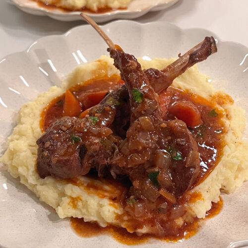 Red Wine Braised Lamb Chops