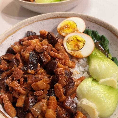 Taiwanese Braised Pork Over Rice (Lu Rou Fan)