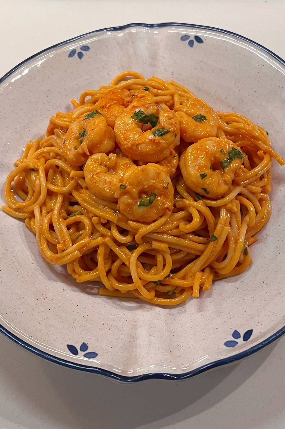 Creamy Gochujang Shrimp Pasta