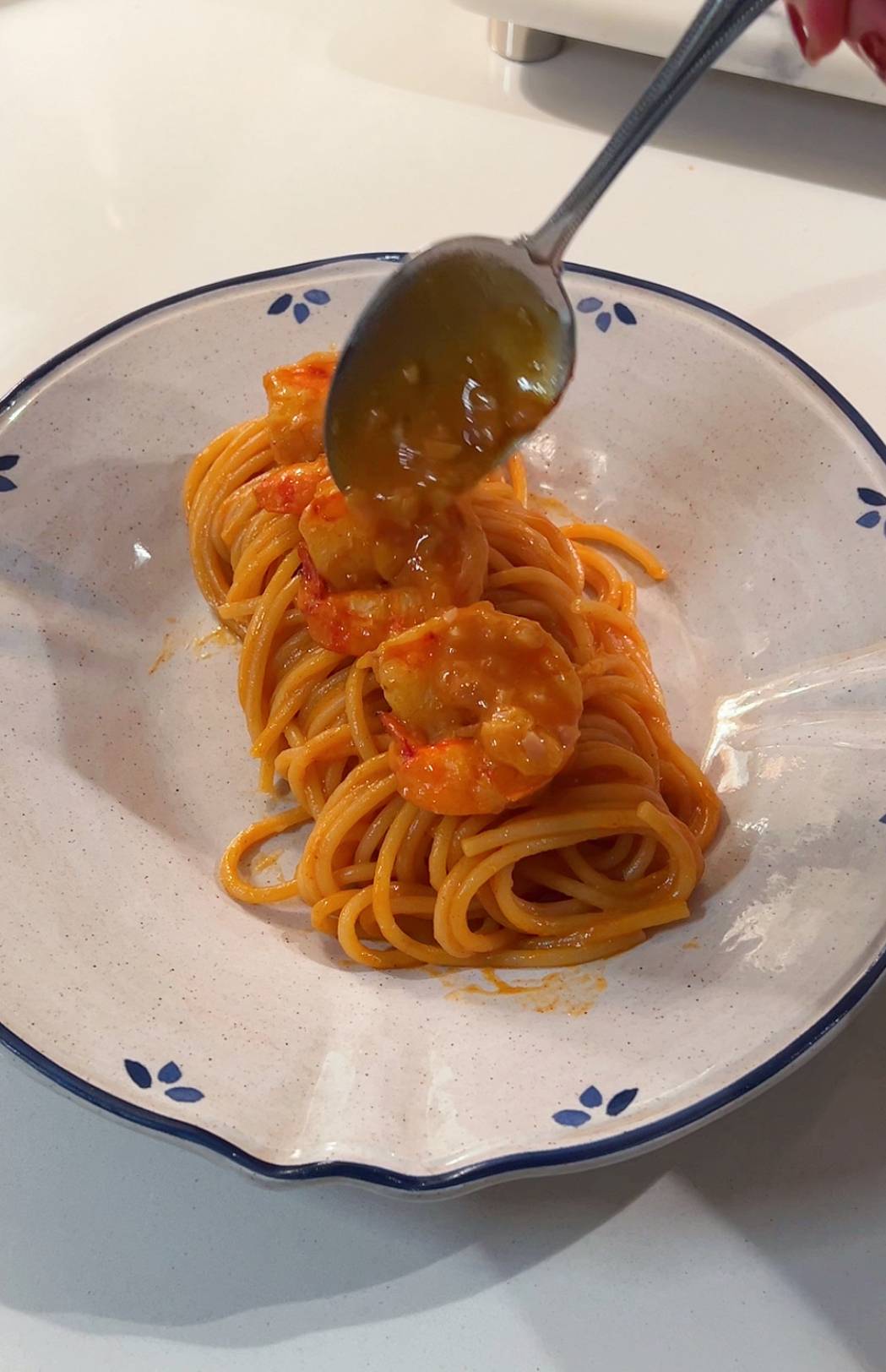 Creamy Gochujang Shrimp Pasta