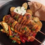 One-Pan Easy Chicken Skewer Greek Bowl