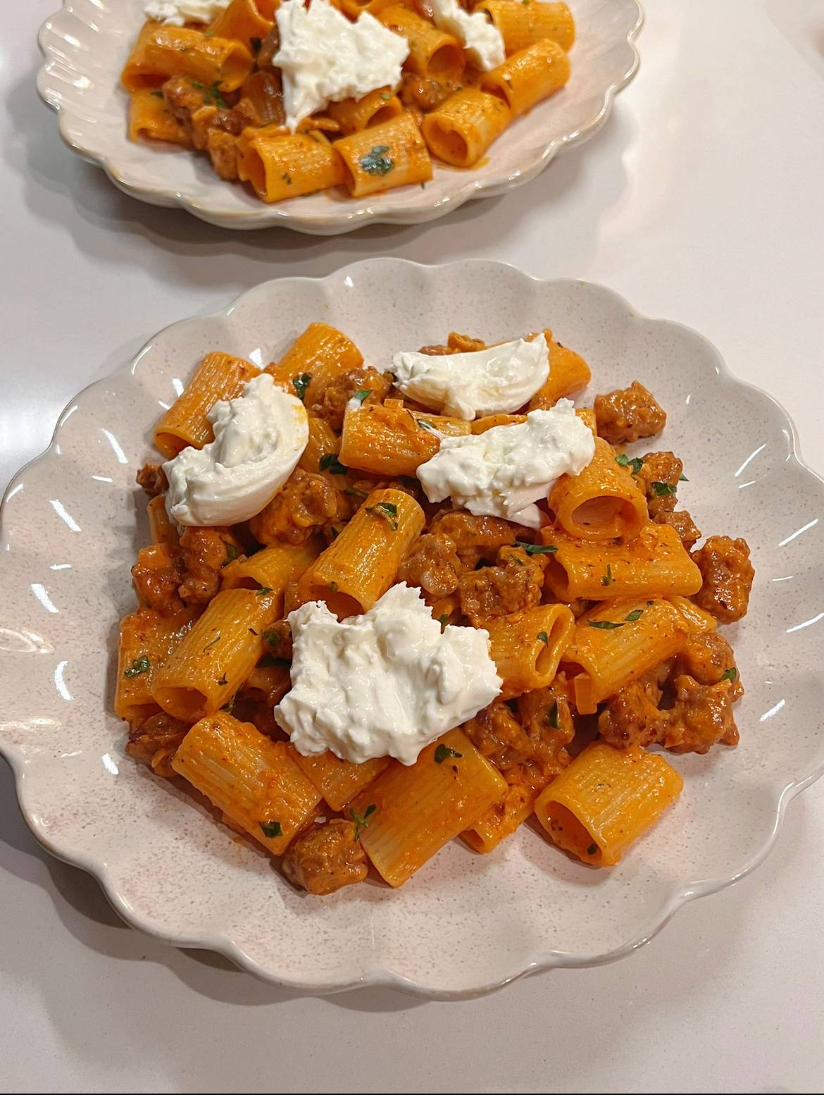 Spicy Vodka Sausage Pasta