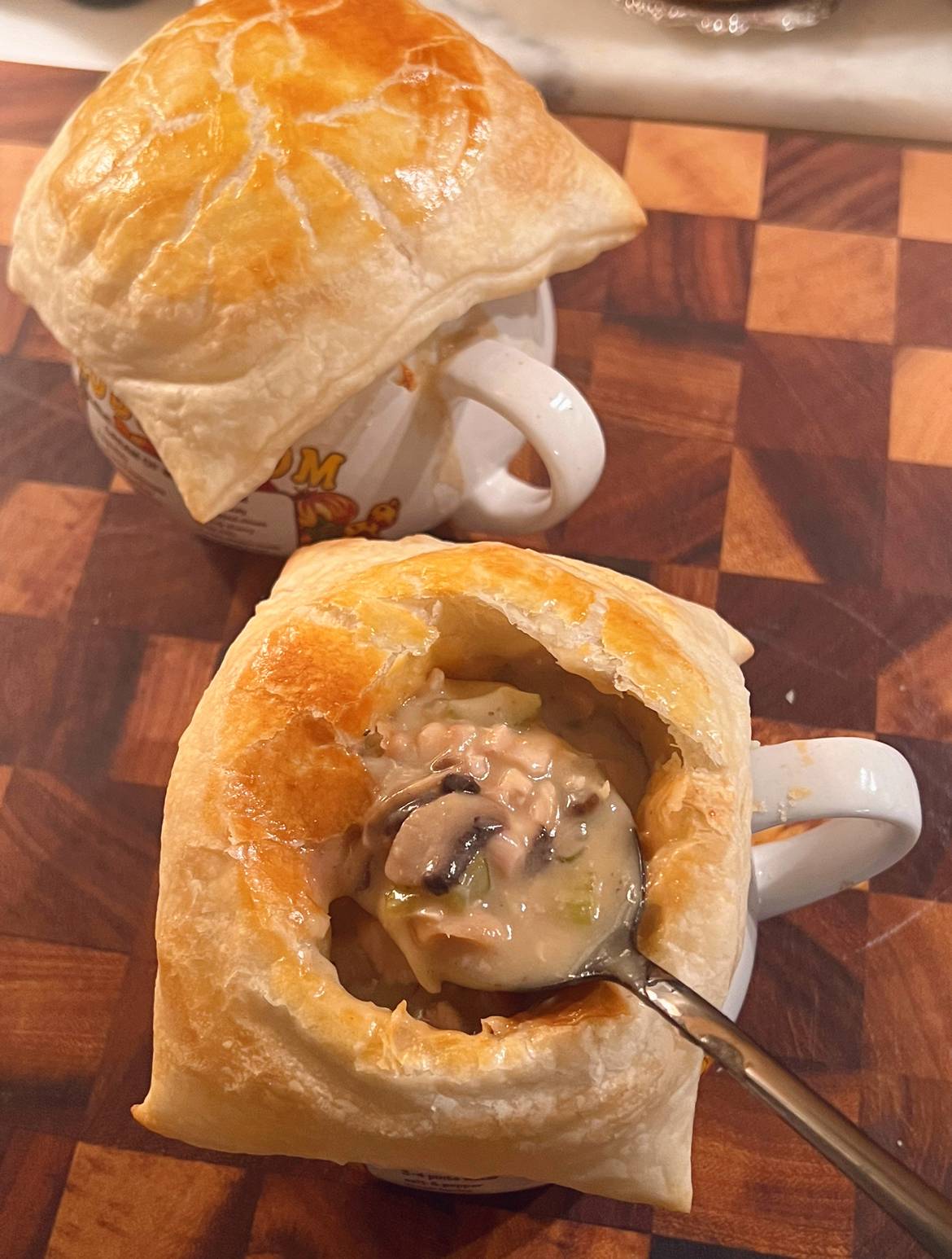 Mini Creamy Chicken and Mushroom Pot Pie